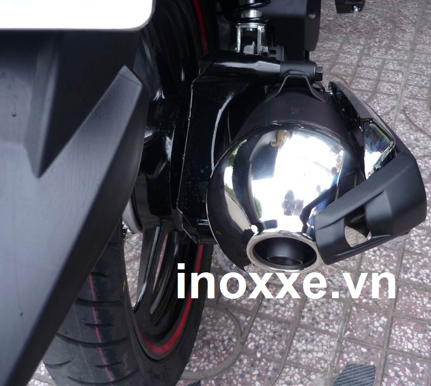 Phụ tùng inox xe Nouvo Fi 2012-Chụp pô